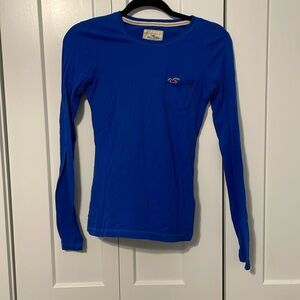 Royal blue Hollister, long sleeve shirt never worn like new XS